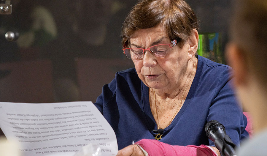 Zeitzeugengespräch: Holocaust-Überlebende Ruth Winkelmann am MCG